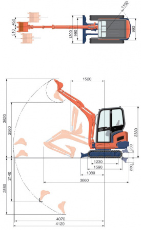 Мини-экскаватор Kubota KX019-4 - купить